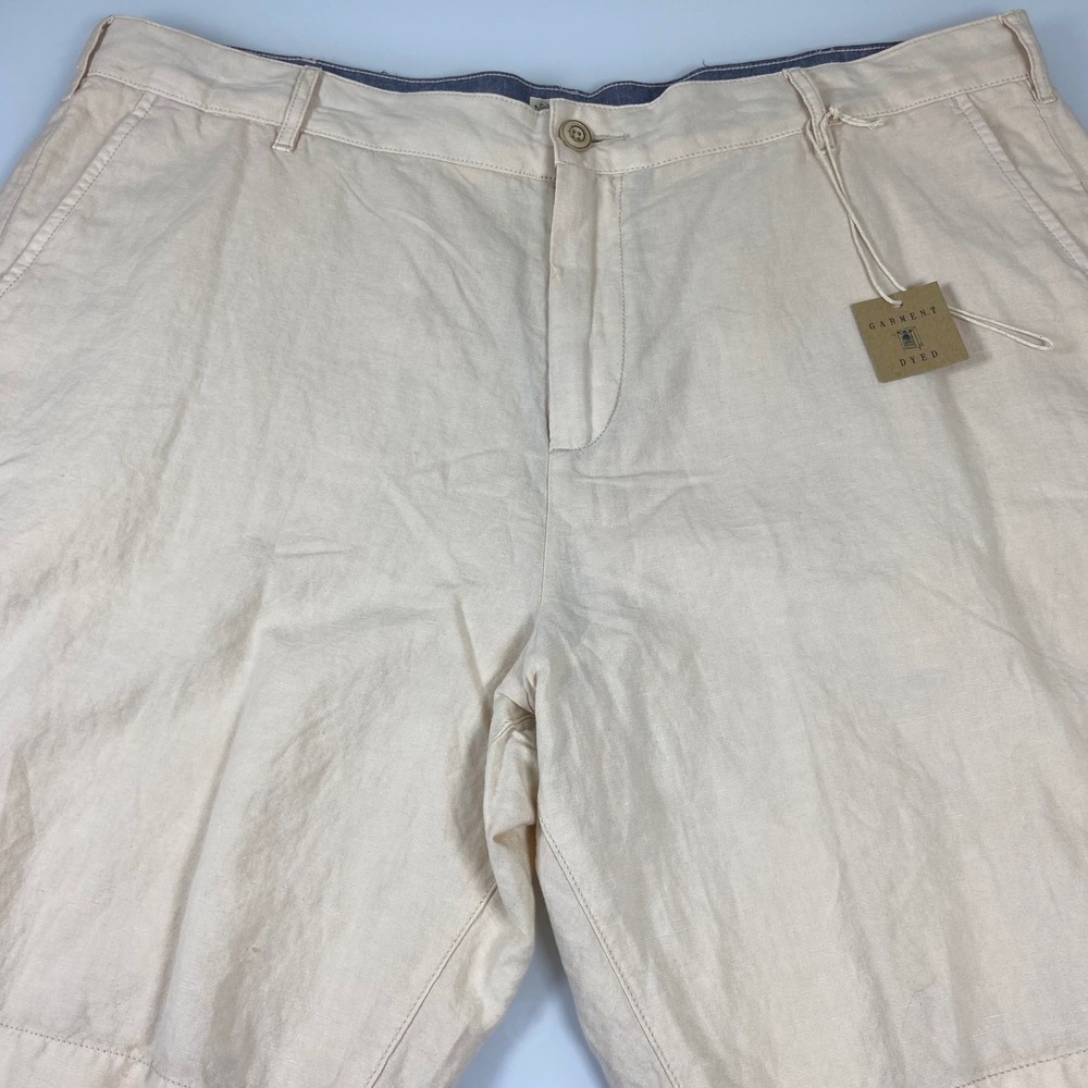 FAHERTY BRAND Mens Size 38 Linen‎ Blend Chino Shorts Beige 9in Outdoor NEW